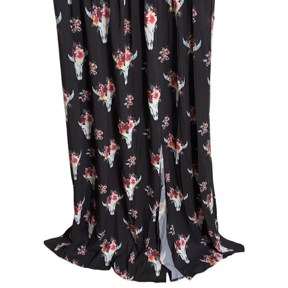 MISSLOOK Black Floral Maxi Dress Size 2XL - Picture 5 of 13